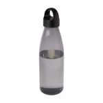 Recycled plastic water bottle with carry handle, 800 ml black colour