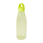 Recycled plastic water bottle with carry handle, 800 ml lime colour