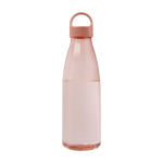 Recycled plastic water bottle with carry handle, 800 ml pastel pink colour