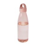 Recycled plastic water bottle with carry handle, 800 ml pastel pink colour