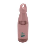 Recycled plastic water bottle with carry handle, 800 ml pastel pink colour