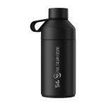 Recycled stainless steel double-walled bottle, 750 ml, Ocean Bottle black colour