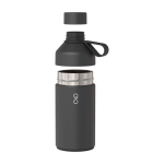 Recycled stainless steel double-walled bottle, 750 ml, Ocean Bottle black colour