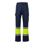 Unisex cotton-polyester work trousers – 190 g/m2 yellow colour second view