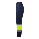 Unisex cotton-polyester work trousers – 190 g/m2 yellow colour third view