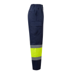 Unisex cotton-polyester work trousers – 190 g/m2 yellow colour fourth view