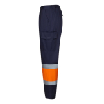 Unisex cotton-polyester work trousers – 190 g/m2 orange colour third view