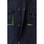 Multi-pocket polyester work vest with zip – 120 g/m2, Velilla green colour fifth view