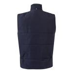 Multi-pocket polyester work vest with zip – 120 g/m2, Velilla green colour