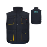 Multi-pocket polyester work vest with zip – 120 g/m2, Velilla main view