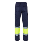 Unisex polyester-cotton work trousers – 210 g/m2 yellow colour