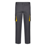 Two-tone stretch multi-pocket work trousers – 240 g/m2 yellow colour second view