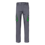 Two-tone stretch multi-pocket work trousers – 240 g/m2 green colour second view