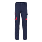 Two-tone multi-pocket work trousers – 240 g/m2 red colour second view