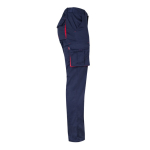 Two-tone multi-pocket work trousers – 240 g/m2 red colour fourth view