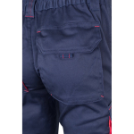 Two-tone multi-pocket work trousers – 240 g/m2 red colour sixth view