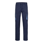 Two-tone multi-pocket work trousers – 240 g/m2 light blue colour image with logo 3