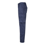 Two-tone multi-pocket work trousers – 240 g/m2 light blue colour third view