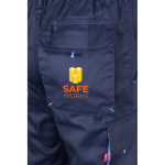 Two-tone multi-pocket work trousers – 240 g/m2 light blue colour image with logo