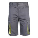 Two-tone stretch multi-pocket work shorts – 240 g/m2 yellow colour second view