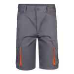 Two-tone stretch multi-pocket work shorts – 240 g/m2 orange colour second view