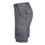 Two-tone stretch multi-pocket work shorts – 240 g/m2 orange colour third view