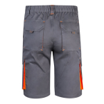 Two-tone stretch multi-pocket work shorts – 240 g/m2 orange colour