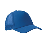 Polyester baseball cap with foam reinforcement, 150 g/m2 royal blue colour