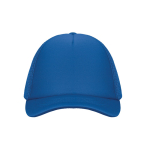 Polyester baseball cap with foam reinforcement, 150 g/m2 royal blue colour