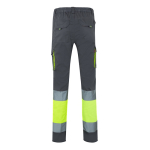 High-visibility cotton-polyester work trousers – 240 g/m2 grey colour