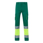 High-visibility cotton-polyester work trousers – 240 g/m2 green colour second view