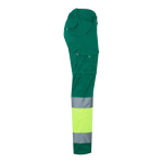 High-visibility cotton-polyester work trousers – 240 g/m2 green colour fourth view