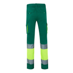 High-visibility cotton-polyester work trousers – 240 g/m2 green colour