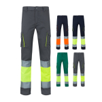 High-visibility cotton-polyester work trousers – 240 g/m2 various colours