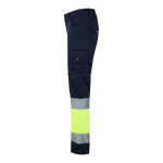 Two-tone stretch multi-pocket work trousers – 240 g/m2 yellow colour third view