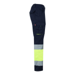 Two-tone stretch multi-pocket work trousers – 240 g/m2 yellow colour fourth view