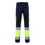 Two-tone stretch multi-pocket work trousers – 240 g/m2 yellow colour