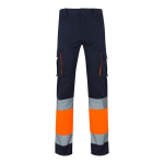 Two-tone stretch multi-pocket work trousers – 240 g/m2 orange colour second view