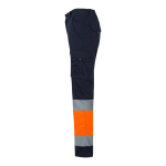 Two-tone stretch multi-pocket work trousers – 240 g/m2 orange colour third view