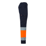 Two-tone stretch multi-pocket work trousers – 240 g/m2 orange colour fourth view