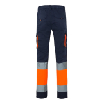 Two-tone stretch multi-pocket work trousers – 240 g/m2 orange colour