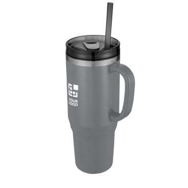 Straw cup with dual-wall air insulation, 1.2 L