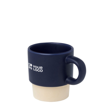 Espresso coffee mug with clay bottom and matte finish, 130 ml