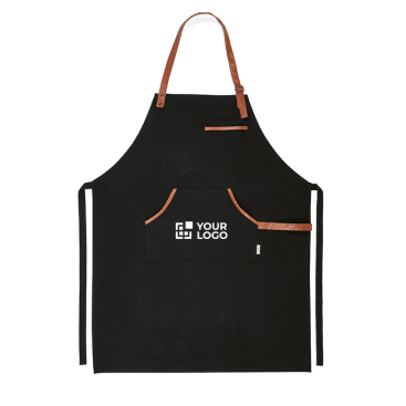 Apron made of recycled cotton & RPET with top pocket, 300 g/m2