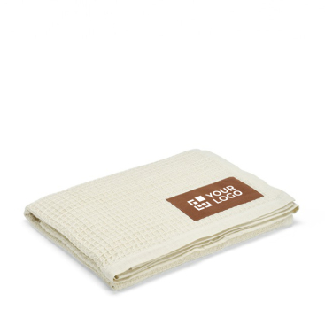 Recycled cotton blanket with patch, 200 g/m2