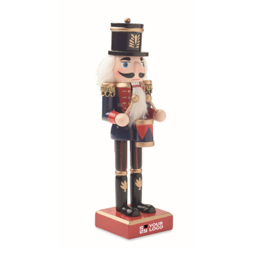 Wooden Christmas ornament in large classic nutcracker shape