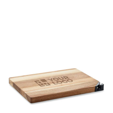 Acacia wood chopping board with knife sharpener