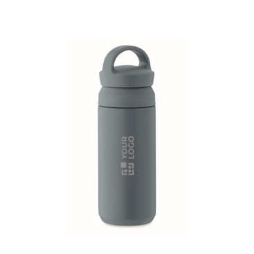 Small leak-proof stainless steel thermal bottle with handle, 320ml