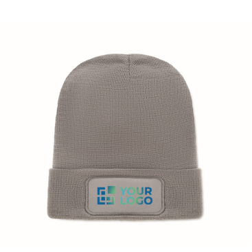 Unisex RPET polyester beanie with patch