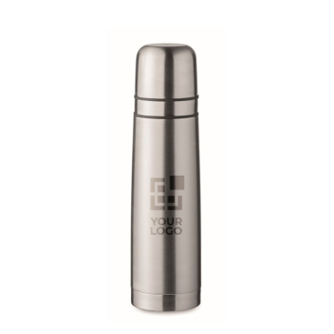 Recycled stainless steel thermos with two cups in the lid, 750 ml